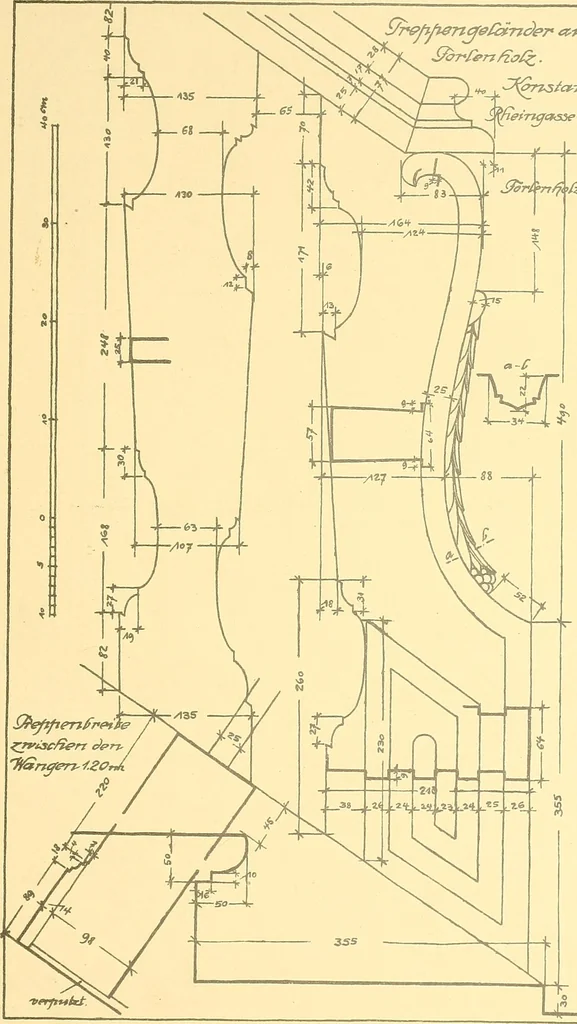 An illustration from Kunsthandwerkliche Details von Bavten vnd deren Einrichtvngen avs der Zeit von 1750-1850, 1911, leaf 114