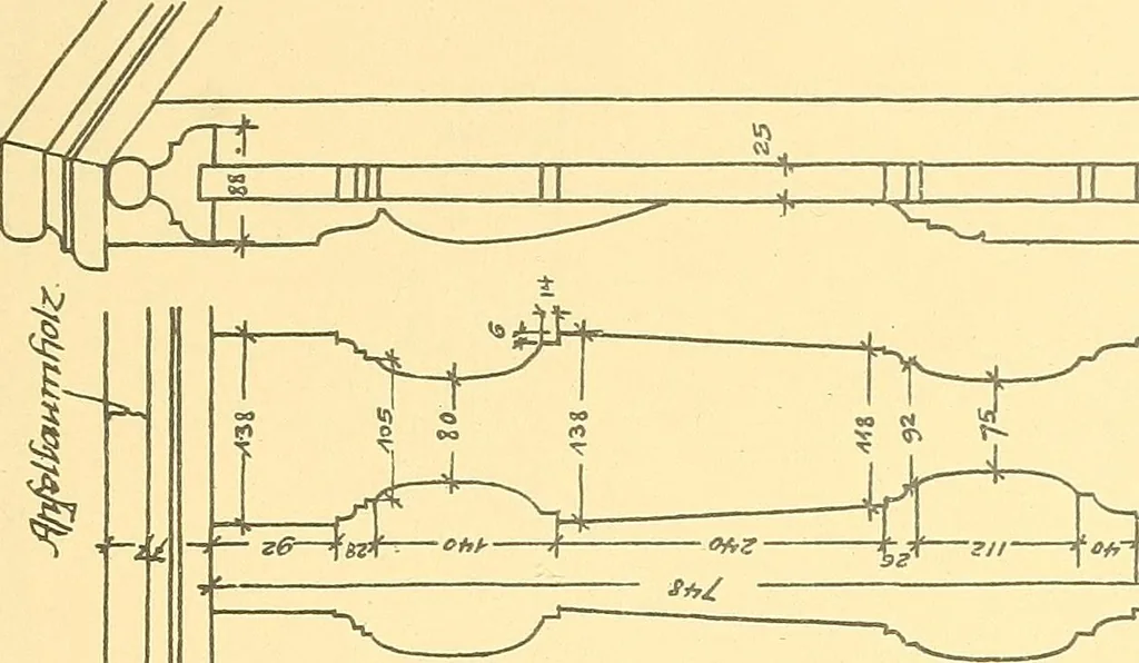 An illustration from Kunsthandwerkliche Details von Bavten vnd deren Einrichtvngen avs der Zeit von 1750-1850, 1911, leaf 116