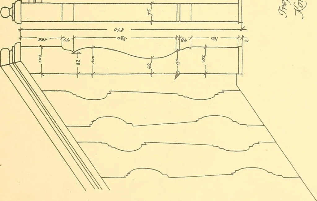 An illustration from Kunsthandwerkliche Details von Bavten vnd deren Einrichtvngen avs der Zeit von 1750-1850, 1911, leaf 116