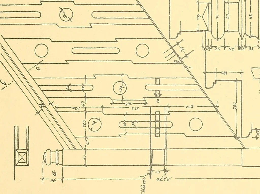 An illustration from Kunsthandwerkliche Details von Bavten vnd deren Einrichtvngen avs der Zeit von 1750-1850, 1911, leaf 118