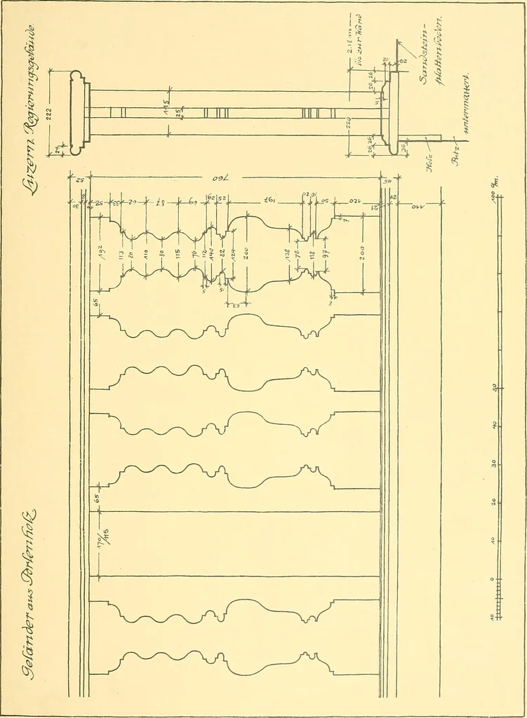 An illustration from Kunsthandwerkliche Details von Bavten vnd deren Einrichtvngen avs der Zeit von 1750-1850, 1911, leaf 120