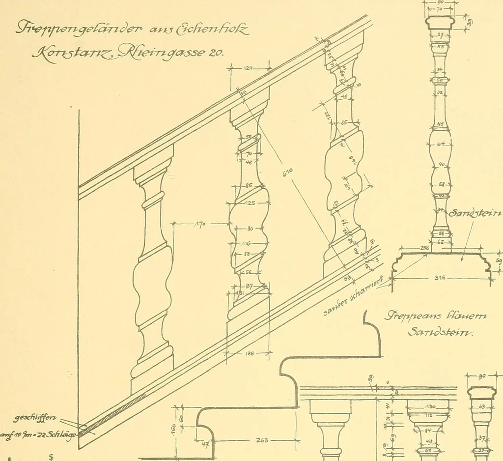 An illustration from Kunsthandwerkliche Details von Bavten vnd deren Einrichtvngen avs der Zeit von 1750-1850, 1911, leaf 124