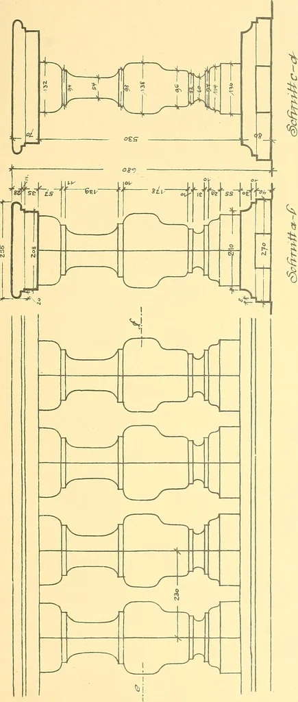 An illustration from Kunsthandwerkliche Details von Bavten vnd deren Einrichtvngen avs der Zeit von 1750-1850, 1911, leaf 128