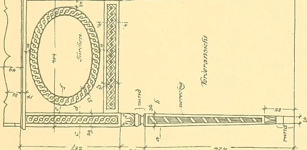 An illustration from Kunsthandwerkliche Details von Bavten vnd deren Einrichtvngen avs der Zeit von 1750-1850, 1911, leaf 130