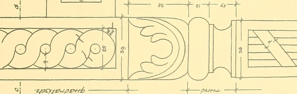 An illustration from Kunsthandwerkliche Details von Bavten vnd deren Einrichtvngen avs der Zeit von 1750-1850, 1911, leaf 132