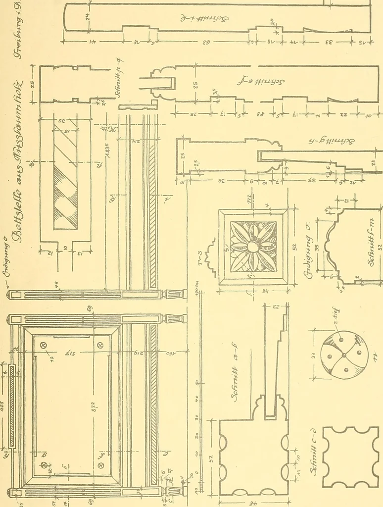 An illustration from Kunsthandwerkliche Details von Bavten vnd deren Einrichtvngen avs der Zeit von 1750-1850, 1911, leaf 138