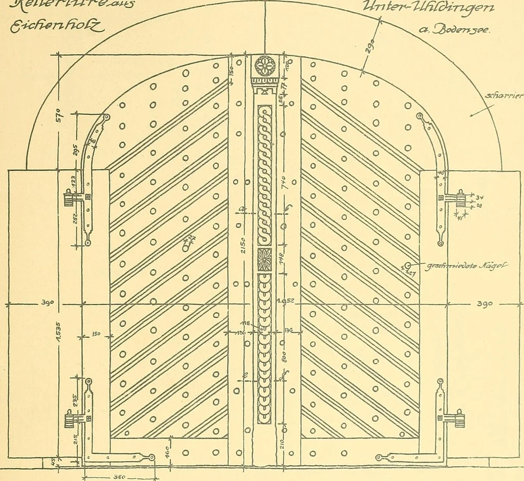 An illustration from Kunsthandwerkliche Details von Bavten vnd deren Einrichtvngen avs der Zeit von 1750-1850, 1911, leaf 14