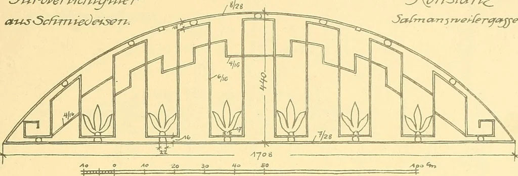 An illustration from Kunsthandwerkliche Details von Bavten vnd deren Einrichtvngen avs der Zeit von 1750-1850, 1911, leaf 164