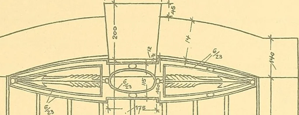 An illustration from Kunsthandwerkliche Details von Bavten vnd deren Einrichtvngen avs der Zeit von 1750-1850, 1911, leaf 166