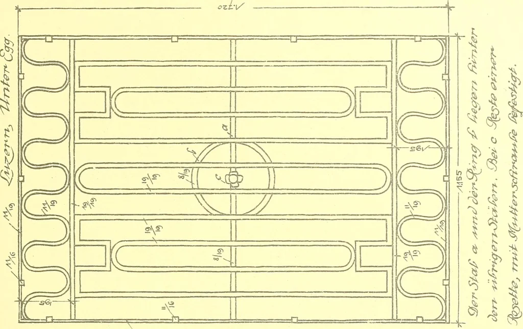 An illustration from Kunsthandwerkliche Details von Bavten vnd deren Einrichtvngen avs der Zeit von 1750-1850, 1911, leaf 168