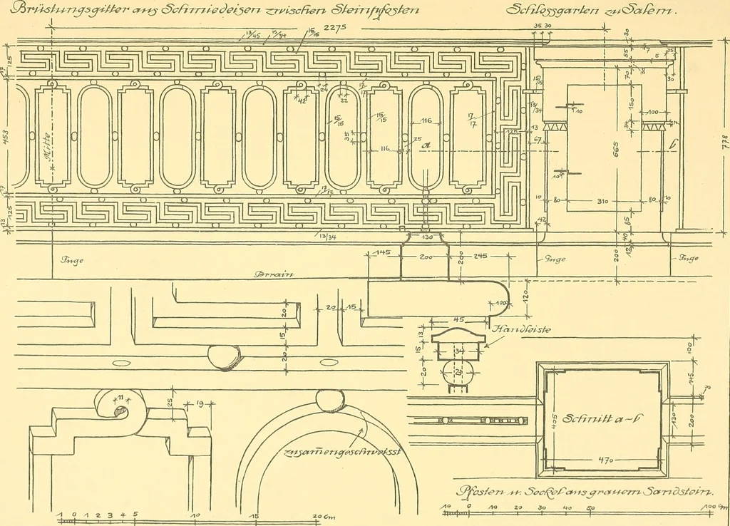 An illustration from Kunsthandwerkliche Details von Bavten vnd deren Einrichtvngen avs der Zeit von 1750-1850, 1911, leaf 172
