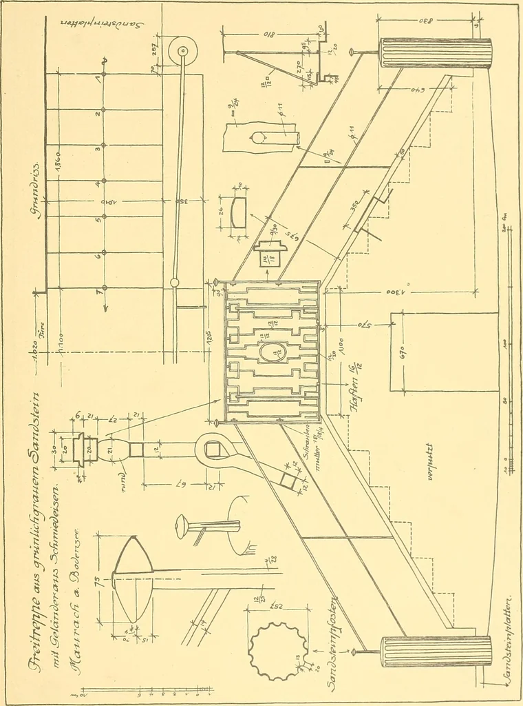 An illustration from Kunsthandwerkliche Details von Bavten vnd deren Einrichtvngen avs der Zeit von 1750-1850, 1911, leaf 178