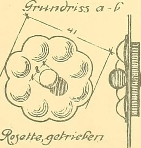 An illustration from Kunsthandwerkliche Details von Bavten vnd deren Einrichtvngen avs der Zeit von 1750-1850, 1911, leaf 182