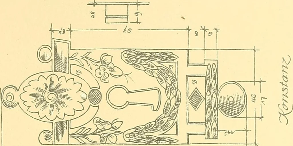 An illustration from Kunsthandwerkliche Details von Bavten vnd deren Einrichtvngen avs der Zeit von 1750-1850, 1911, leaf 196