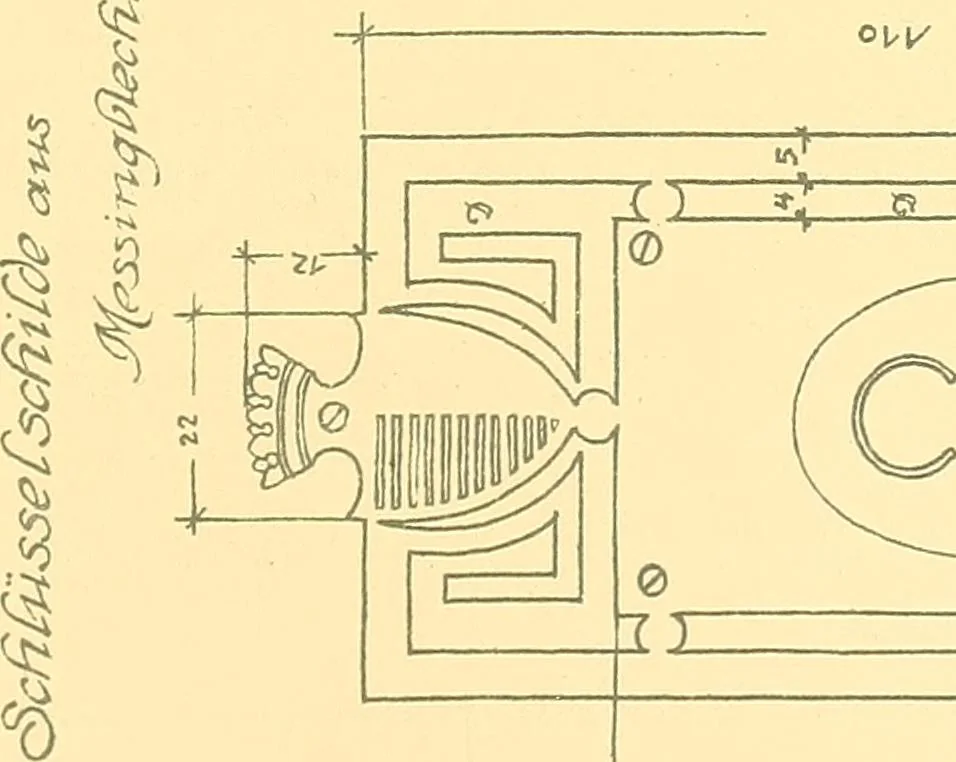 An illustration from Kunsthandwerkliche Details von Bavten vnd deren Einrichtvngen avs der Zeit von 1750-1850, 1911, leaf 196