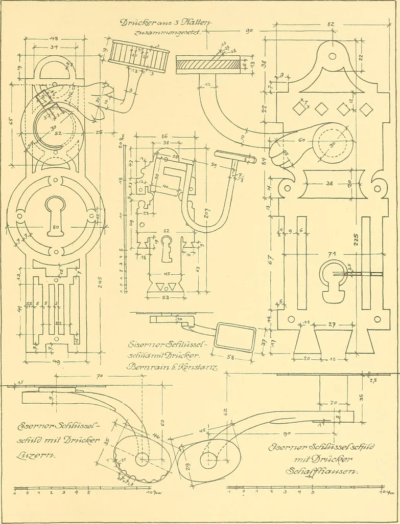 An illustration from Kunsthandwerkliche Details von Bavten vnd deren Einrichtvngen avs der Zeit von 1750-1850, 1911, leaf 198
