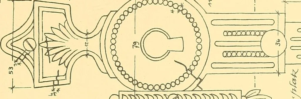 An illustration from Kunsthandwerkliche Details von Bavten vnd deren Einrichtvngen avs der Zeit von 1750-1850, 1911, leaf 202