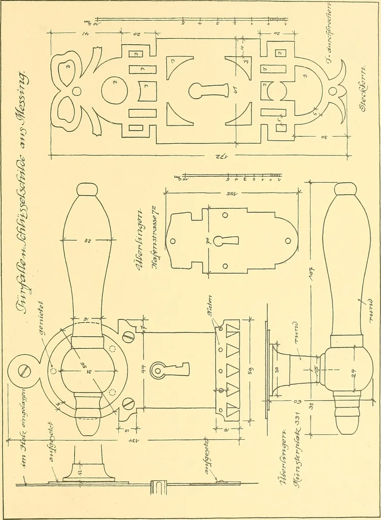 An illustration from Kunsthandwerkliche Details von Bavten vnd deren Einrichtvngen avs der Zeit von 1750-1850, 1911, leaf 204