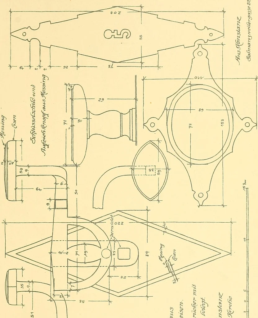 An illustration from Kunsthandwerkliche Details von Bavten vnd deren Einrichtvngen avs der Zeit von 1750-1850, 1911, leaf 212