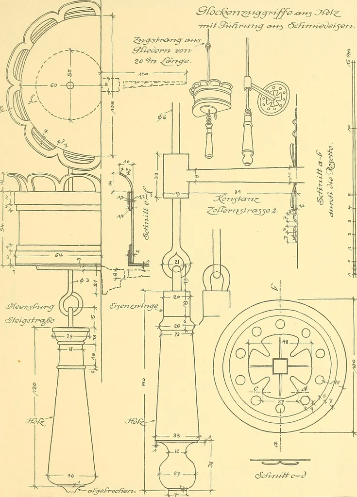 An illustration from Kunsthandwerkliche Details von Bavten vnd deren Einrichtvngen avs der Zeit von 1750-1850, 1911, leaf 218