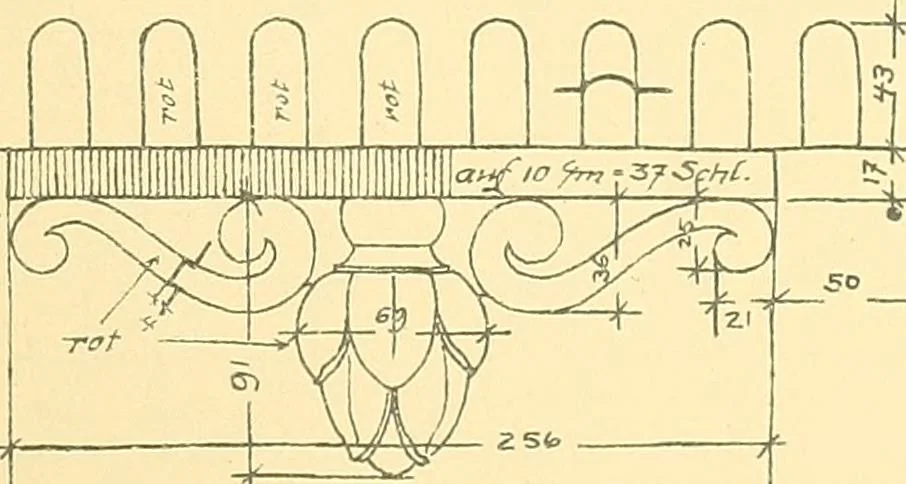 An illustration from Kunsthandwerkliche Details von Bavten vnd deren Einrichtvngen avs der Zeit von 1750-1850, 1911, leaf 226