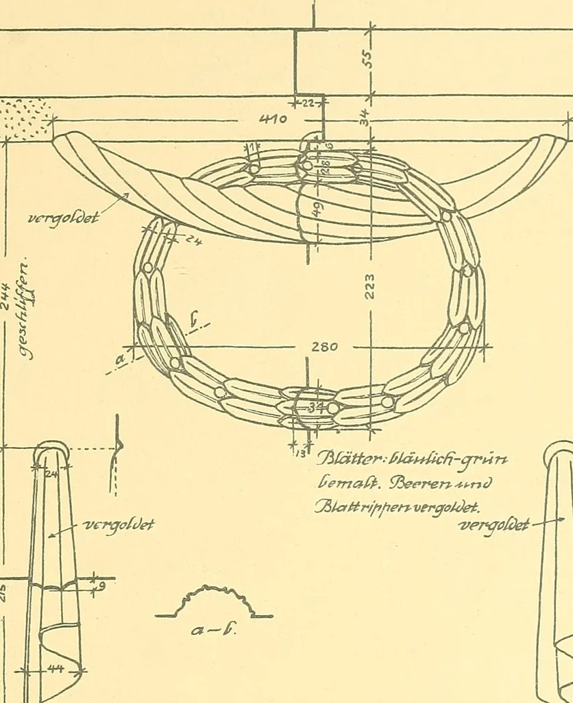 An illustration from Kunsthandwerkliche Details von Bavten vnd deren Einrichtvngen avs der Zeit von 1750-1850, 1911, leaf 236