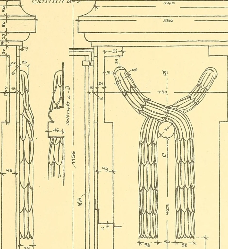 An illustration from Kunsthandwerkliche Details von Bavten vnd deren Einrichtvngen avs der Zeit von 1750-1850, 1911, leaf 246