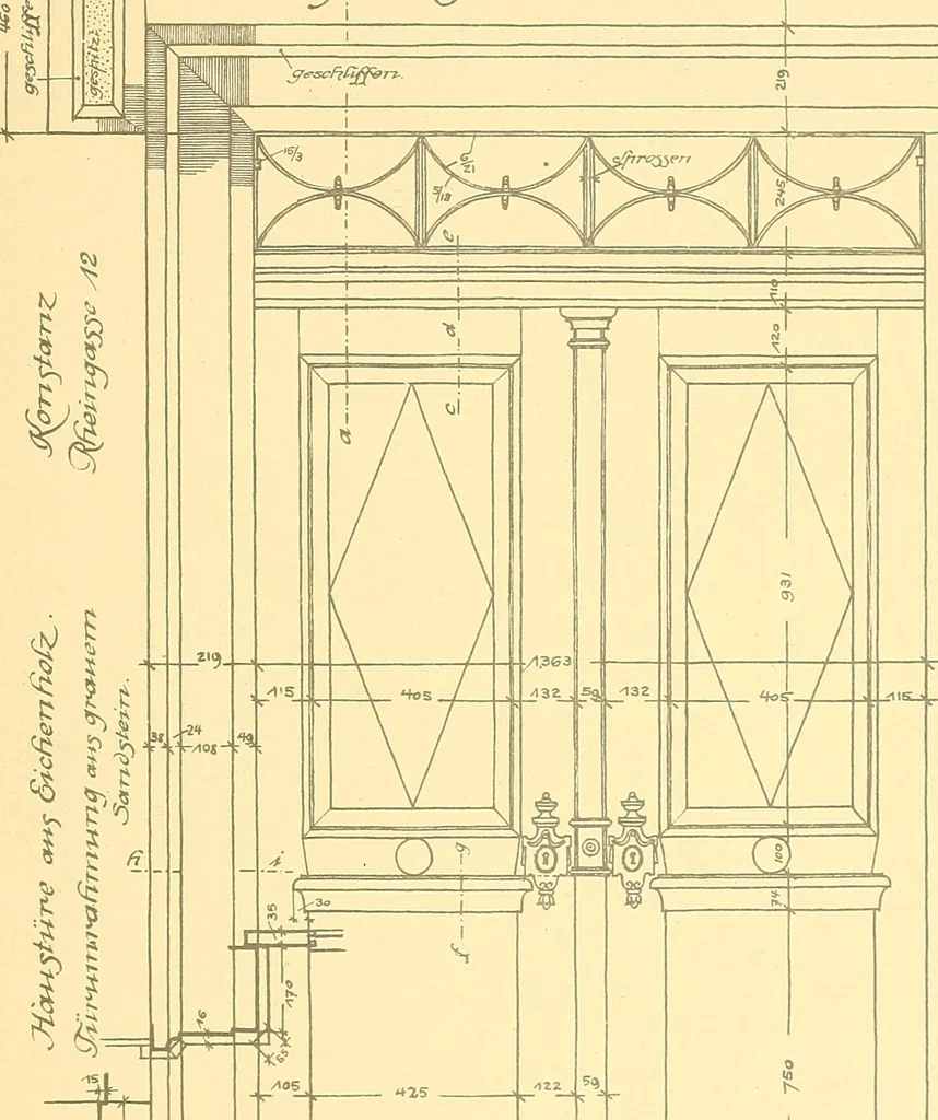An illustration from Kunsthandwerkliche Details von Bavten vnd deren Einrichtvngen avs der Zeit von 1750-1850, 1911, leaf 262