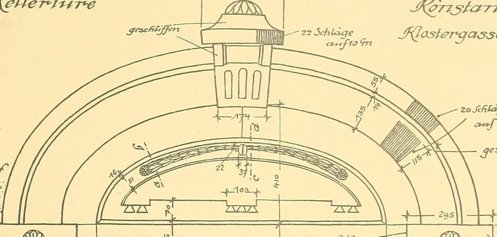 An illustration from Kunsthandwerkliche Details von Bavten vnd deren Einrichtvngen avs der Zeit von 1750-1850, 1911, leaf 268
