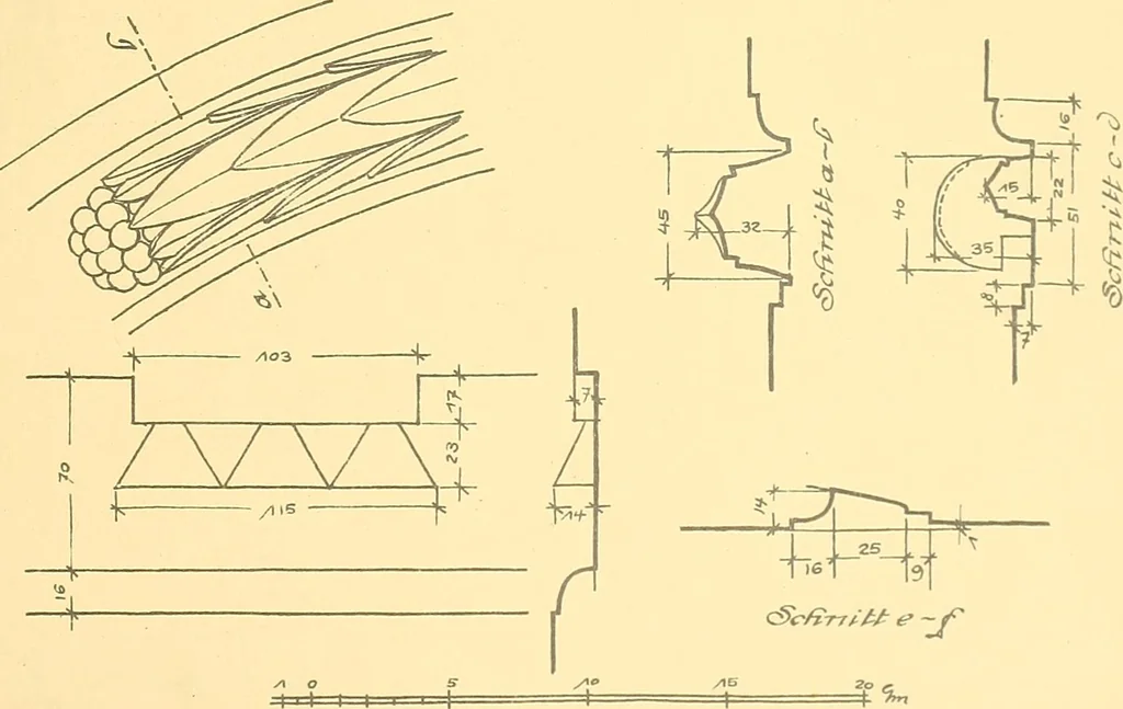 An illustration from Kunsthandwerkliche Details von Bavten vnd deren Einrichtvngen avs der Zeit von 1750-1850, 1911, leaf 270
