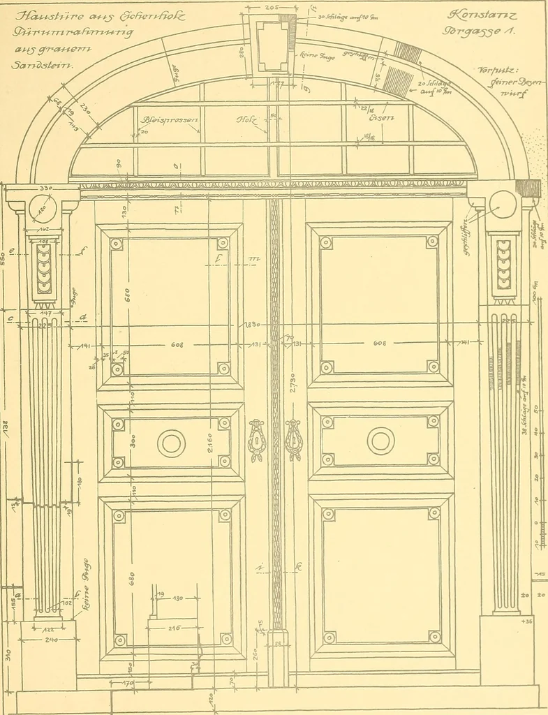 An illustration from Kunsthandwerkliche Details von Bavten vnd deren Einrichtvngen avs der Zeit von 1750-1850, 1911, leaf 274