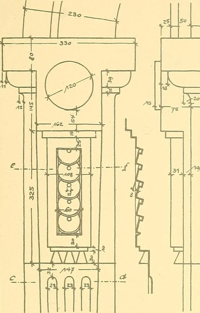 An illustration from Kunsthandwerkliche Details von Bavten vnd deren Einrichtvngen avs der Zeit von 1750-1850, 1911, leaf 276