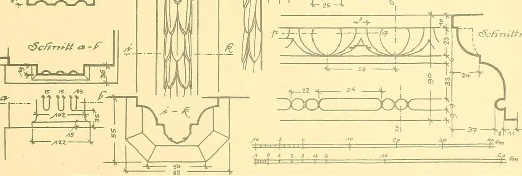 An illustration from Kunsthandwerkliche Details von Bavten vnd deren Einrichtvngen avs der Zeit von 1750-1850, 1911, leaf 276