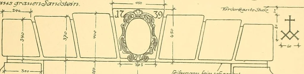 An illustration from Kunsthandwerkliche Details von Bavten vnd deren Einrichtvngen avs der Zeit von 1750-1850, 1911, leaf 28