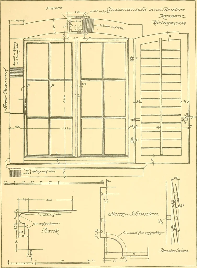 An illustration from Kunsthandwerkliche Details von Bavten vnd deren Einrichtvngen avs der Zeit von 1750-1850, 1911, leaf 280