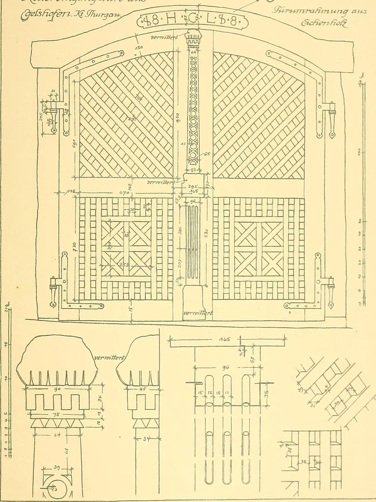 An illustration from Kunsthandwerkliche Details von Bavten vnd deren Einrichtvngen avs der Zeit von 1750-1850, 1911, leaf 30