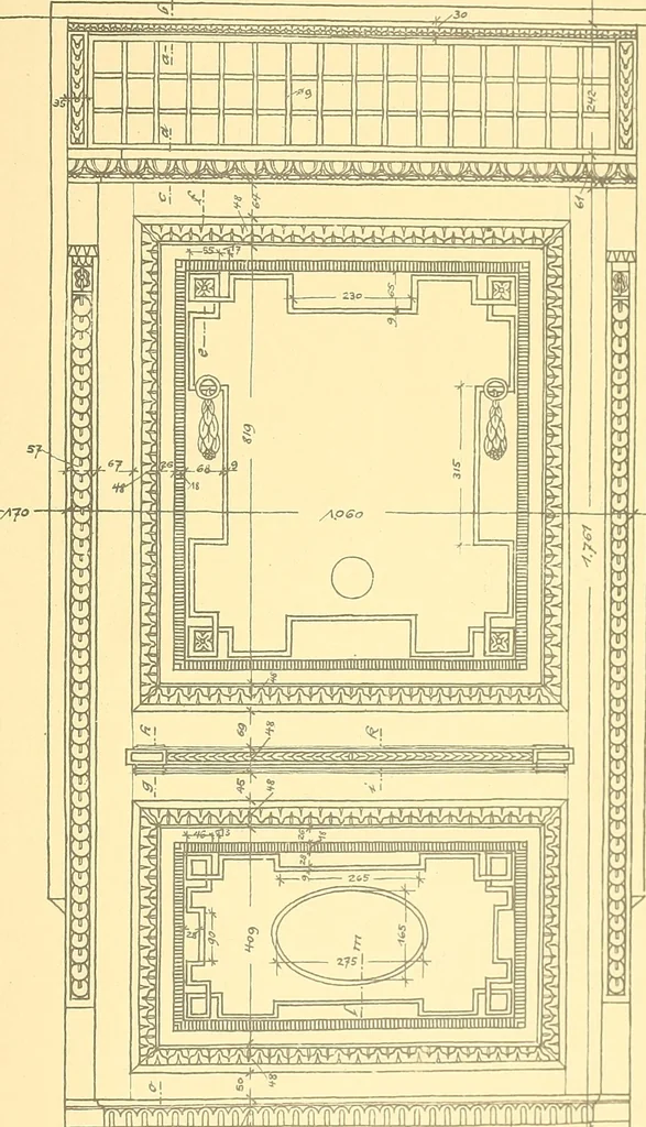 An illustration from Kunsthandwerkliche Details von Bavten vnd deren Einrichtvngen avs der Zeit von 1750-1850, 1911, leaf 36