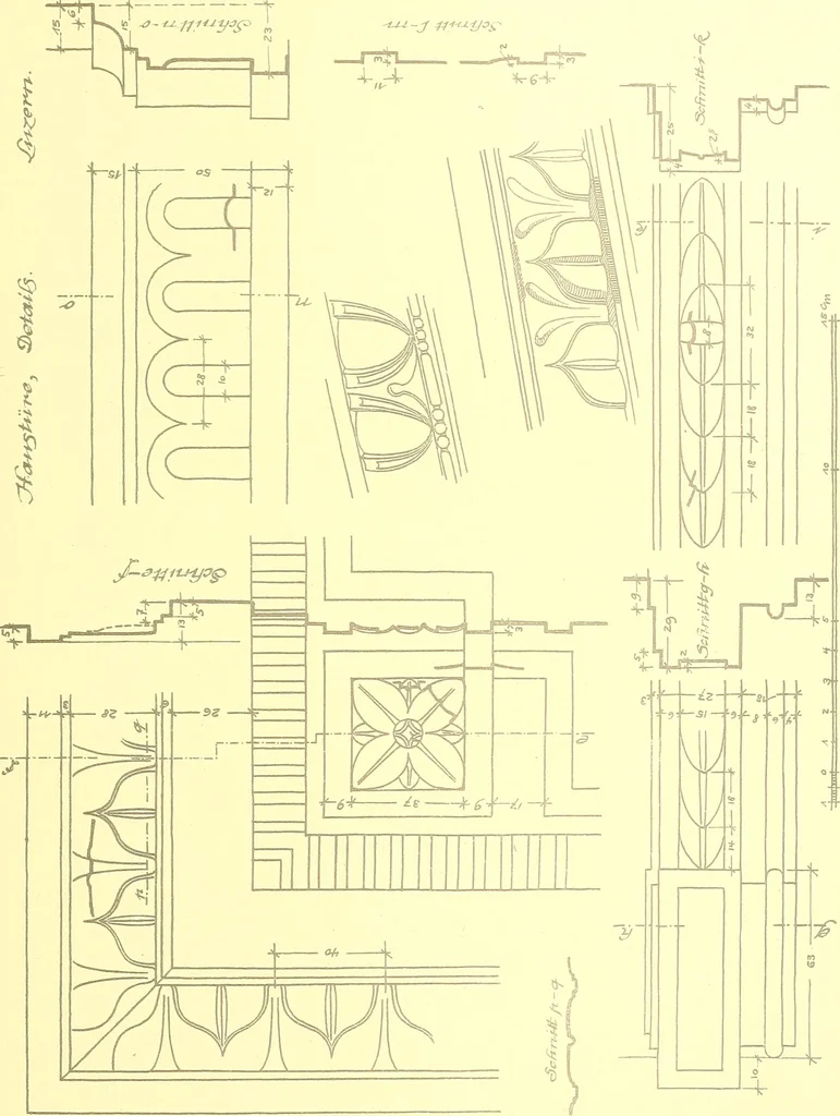 An illustration from Kunsthandwerkliche Details von Bavten vnd deren Einrichtvngen avs der Zeit von 1750-1850, 1911, leaf 40