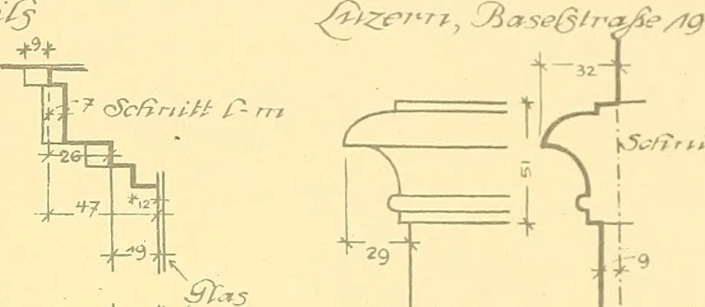 An illustration from Kunsthandwerkliche Details von Bavten vnd deren Einrichtvngen avs der Zeit von 1750-1850, 1911, leaf 60