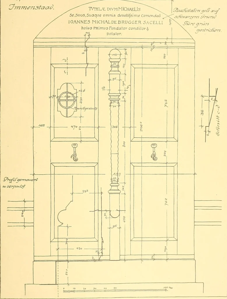 An illustration from Kunsthandwerkliche Details von Bavten vnd deren Einrichtvngen avs der Zeit von 1750-1850, 1911, leaf 74