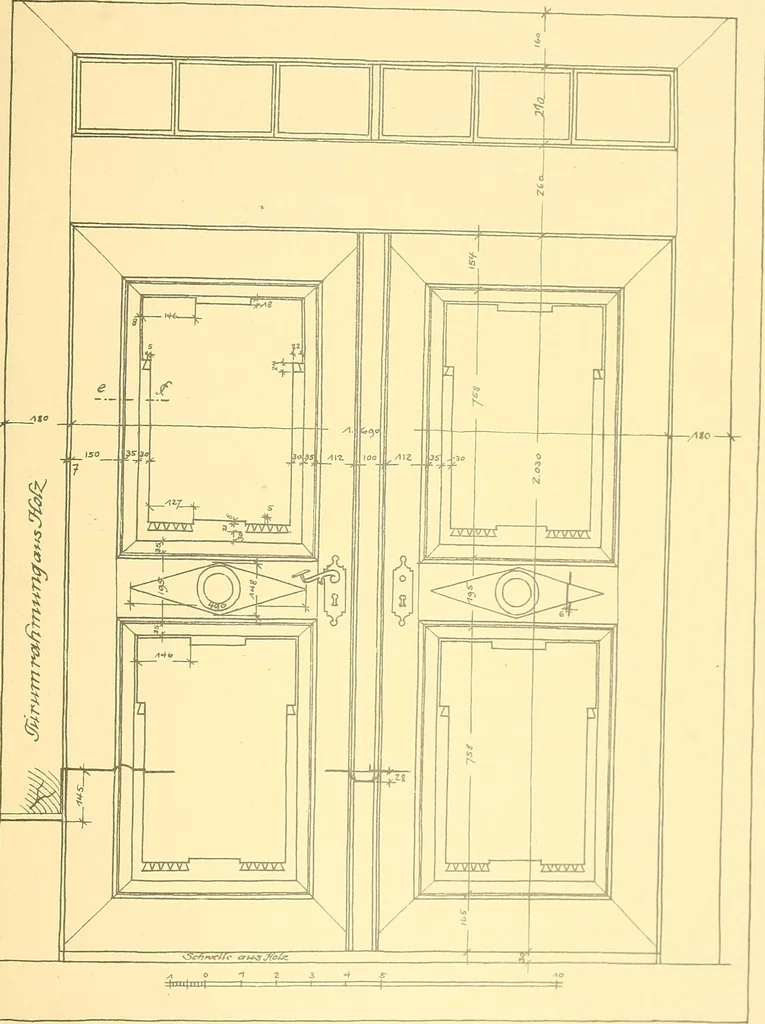 An illustration from Kunsthandwerkliche Details von Bavten vnd deren Einrichtvngen avs der Zeit von 1750-1850, 1911, leaf 78