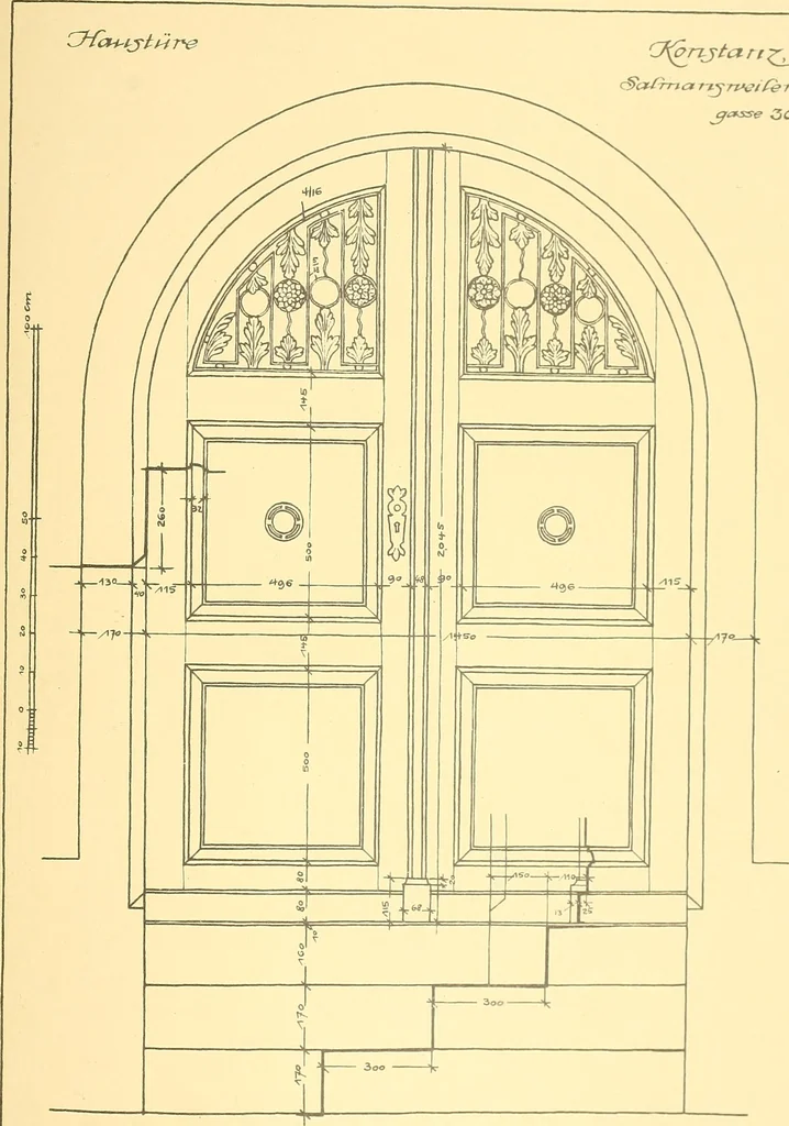An illustration from Kunsthandwerkliche Details von Bavten vnd deren Einrichtvngen avs der Zeit von 1750-1850, 1911, leaf 80