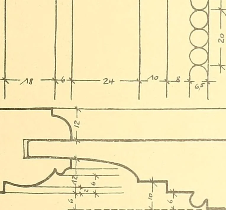 An illustration from Kunsthandwerkliche Details von Bavten vnd deren Einrichtvngen avs der Zeit von 1750-1850, 1911, leaf 86