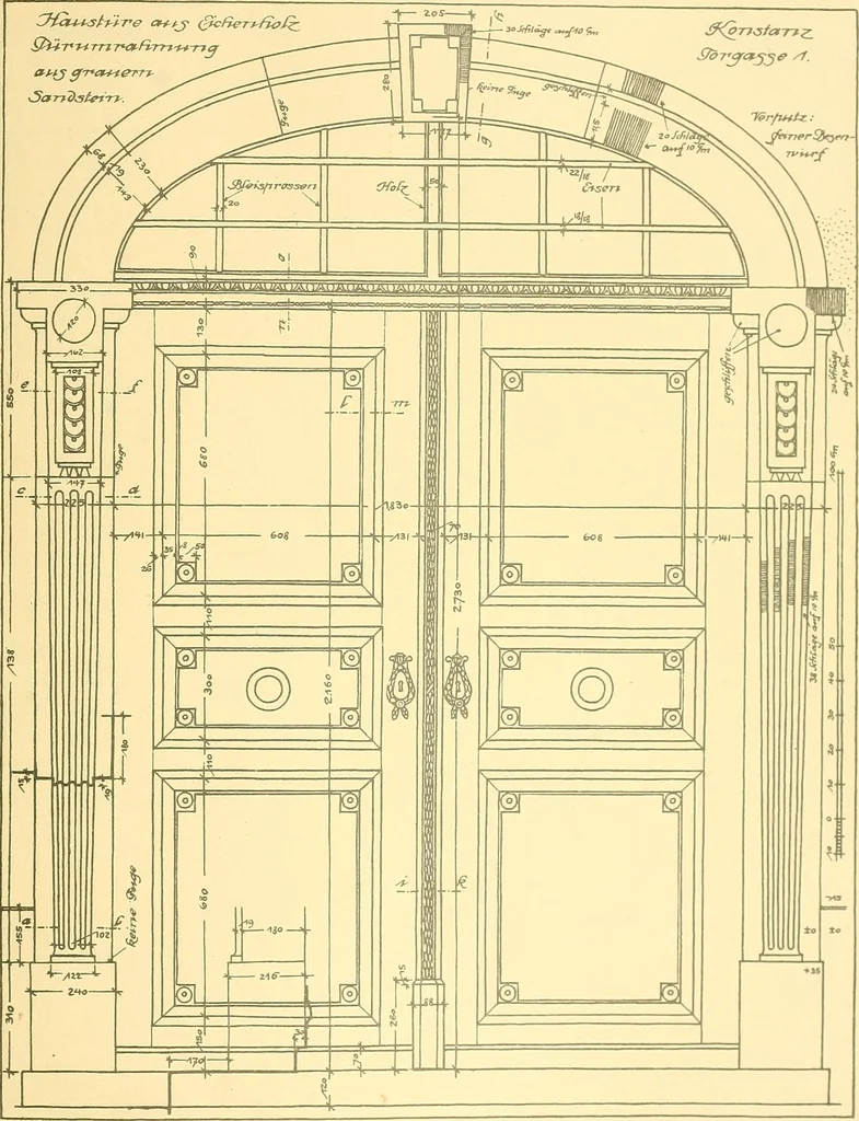 An illustration from Kunsthandwerkliche Details von Bavten vnd deren Einrichtvngen avs der Zeit von 1750-1850, 1911, leaf 90