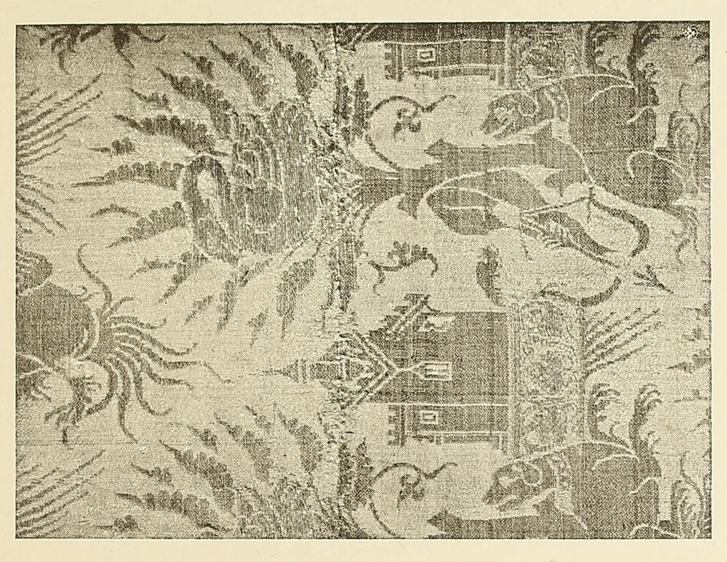 An illustration from Künstlerische Entwicklung der Weberei und Stickerei innerhalb des europäischen Kulturkreises vonder spätantiken Zeit bis zum Beginne des XIX. Jahrhundertes, mit Ausschluss der Volkskunst, 1904, leaf 53