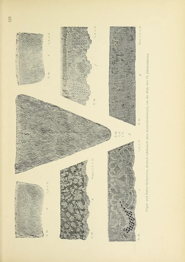 An illustration from Künstlerische Entwicklung der Weberei und Stickerei innerhalb des europäischen Kulturkreises vonder spätantiken Zeit bis zum Beginne des XIX. Jahrhundertes, mit Ausschluss der Volkskunst, 1904, leaf 157