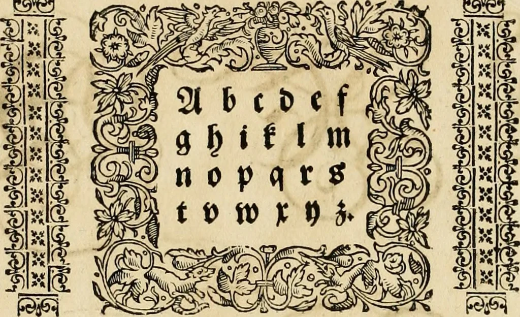 An illustration from Kunstrichtige Schreibart : allerhand Versalie[n] oder AnfangsBuchstabe[n] der teütschen, lateinischen und italianischen Schrifften aus unterschiedlichen Meistern der edlen Schreibkunst zusammen getragen, 1655, leaf 163
