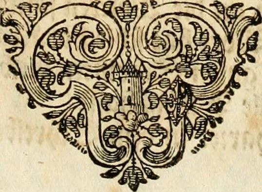 An illustration from Kunstrichtige Schreibart : allerhand Versalie[n] oder AnfangsBuchstabe[n] der teütschen, lateinischen und italianischen Schrifften aus unterschiedlichen Meistern der edlen Schreibkunst zusammen getragen, 1655, leaf 18