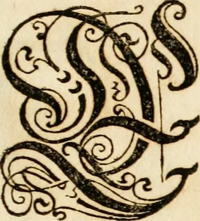 An illustration from Kunstrichtige Schreibart : allerhand Versalie[n] oder AnfangsBuchstabe[n] der teütschen, lateinischen und italianischen Schrifften aus unterschiedlichen Meistern der edlen Schreibkunst zusammen getragen, 1655, leaf 26