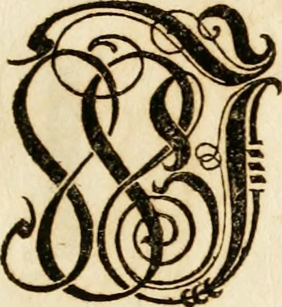 An illustration from Kunstrichtige Schreibart : allerhand Versalie[n] oder AnfangsBuchstabe[n] der teütschen, lateinischen und italianischen Schrifften aus unterschiedlichen Meistern der edlen Schreibkunst zusammen getragen, 1655, leaf 26